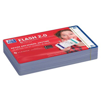 Artikelbild 3 für OXFORD Karteikarten FLASH 2.0 DIN A7 weiß, blau blanko, 80 St., Artikelnummer 371496