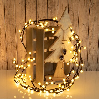 Artikelbild 6 für Idena 120er Kugel-Zweige LED Lichterkette braun 7,0 m, 1 St., Artikelnummer 443117