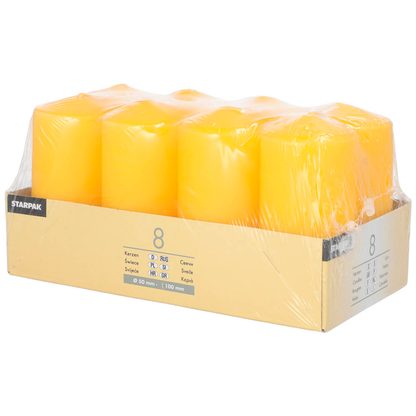 Artikelbild 3 für STARPAK Stumpenkerzen goldgelb, 8 St., Artikelnummer 514125