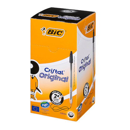 Artikelbild 5 für BIC Kugelschreiber Cristal transparent, Schreibfarbe: schwarz, 50 St., Artikelnummer 831495