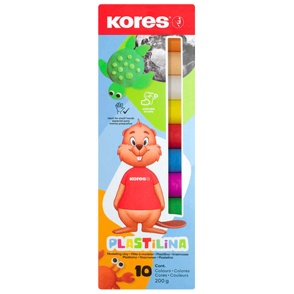 Artikelbild für Kores® Knete Plastilina farbsortiert, 20,0 g, Artikelnummer 766669