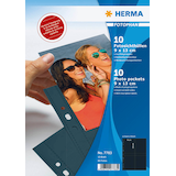 Artikelbild 1 für HERMA Fotosichthüllen Fotophan 9x13 cm schwarz genarbt, 10 St., Artikelnummer 702389