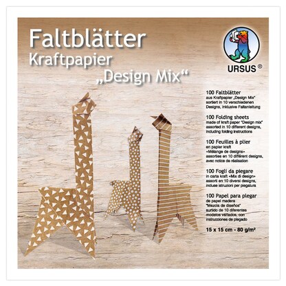 Artikelbild für URSUS® Faltblätter Kraftpapier braun-weiß 100 St., Artikelnummer 232807