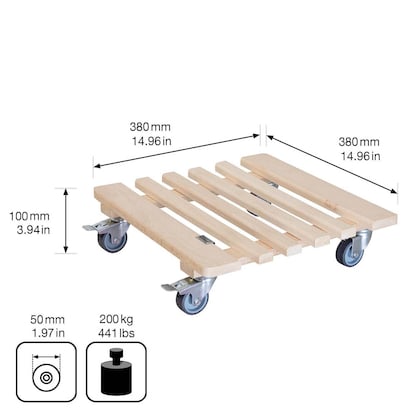 Artikelbild 5 für WAGNER® design yourself Pflanzenroller GH 0329 Holz hellbraun quadratisch 38,0 x 10,0 cm, 1 St., Artikelnummer 418636