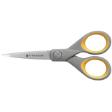Artikelbild 1 für WESTCOTT Papierschere TITANIUM Super grau-gelb 13,0 cm, Artikelnummer 398263