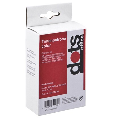 Artikelbild 2 für dots color Druckerpatrone kompatibel zu HP 300XL (CC644EE), Artikelnummer 533539