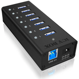Artikelbild 1 für RaidSonic ICY BOX® USB-Hub IB-AC618 7-fach schwarz, Artikelnummer 394993