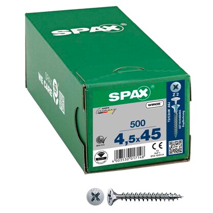 Artikelbild für SPAX® Universalschrauben Z2 Senkkopf WIROX 0271010450455 4,5 mm x 45 mm, 500 St., Artikelnummer 394906