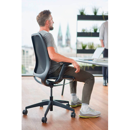 Artikelbild 5 für sedus Bürostuhl se:air, Ai-821/001 Stoff schwarz, Gestell schwarz, Artikelnummer 228237