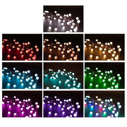 Artikelbild 7 für Idena 120er Kugel-Zweige LED Lichterkette braun 7,0 m, 1 St., Artikelnummer 443117