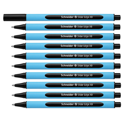 Artikelbild für Schneider Kugelschreiber Slider Edge hellblau/schwarz, Schreibfarbe: schwarz, 10 St., Artikelnummer 567925