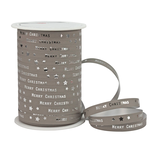 Artikelbild 1 für PRÄSENT Geschenkband Merry Christmas matt grau/silber 10,0 mm x 100,0 m, Artikelnummer 537148