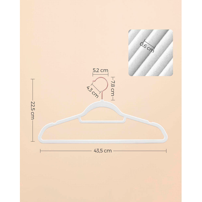 Artikelbild 3 für SONGMICS Kleiderbügel weiß, 50 St., Artikelnummer 290672