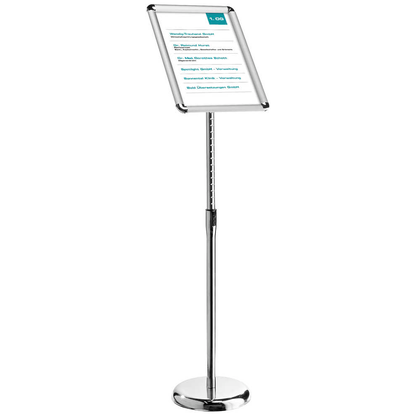Artikelbild für SPRINTIS Infoständer ELEVATE silber DIN A4 21,0 x 29,7 x 65,0 - 100,0 cm, 1 St., Artikelnummer 731337