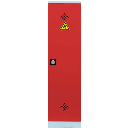 Artikelbild 2 für LÜLLMANN Umweltschrank 566244 feuerrot, lichtgrau 4 Fachböden 50,0 x 42,2 x 195,0 cm, aufgebaut, 1 St., Artikelnummer 183789