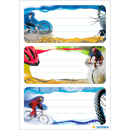 Artikelbild 2 für HERMA Schuletiketten Mountainbike, 9 Etiketten, Artikelnummer 537096