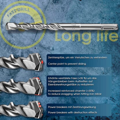 Artikelbild 5 für S&R Hammerbohrer-Set, 7-teilig, Artikelnummer 316228