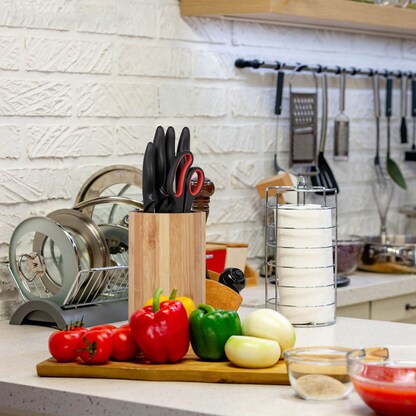 Artikelbild 6 für relaxdays Messerblock braun, 1 St., Artikelnummer 382784