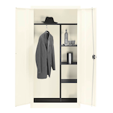 Artikelbild 1 für mauser Stahlschrank BF 5K - 9010/9010 reinweiß 3 Fachböden 95,0 x 50,0 x 195,0 cm, aufgebaut, 1 St., Artikelnummer 600732