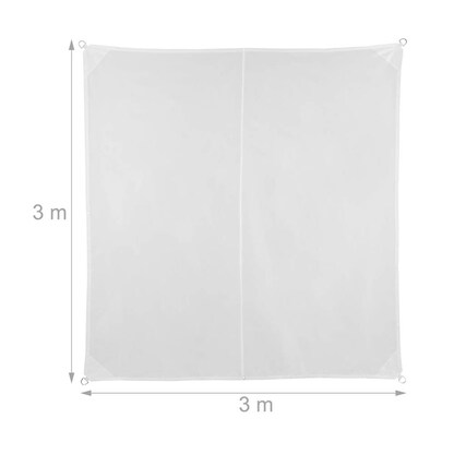 Artikelbild 2 für relaxdays Sonnensegel quadratisch weiß 3,0 x 3,0 m, Artikelnummer 770943