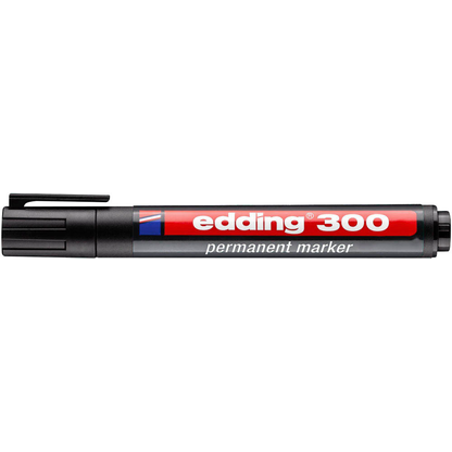 Artikelbild 4 für edding 300 Permanentmarker schwarz 1,5 - 3,0 mm, 10 St., Artikelnummer 420067