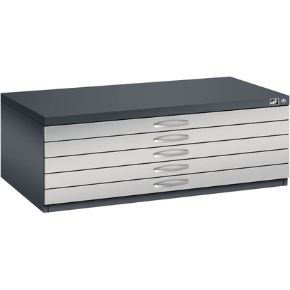 Artikelbild 4 für CP 7100 Planschrank schwarzgrau, weißaluminium 5 Schubladen 110,0 x 76,5 x 42,0 cm, 1 St., Artikelnummer 682258