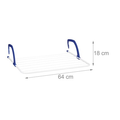 Artikelbild 7 für relaxdays Heizkörper-Wäschetrockner weiß, blau, 1 St., Artikelnummer 555882