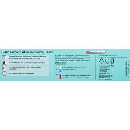 Artikelbild 3 für RUBIN Gefrierbeutel 3,0 l, 10 St., Artikelnummer 534721