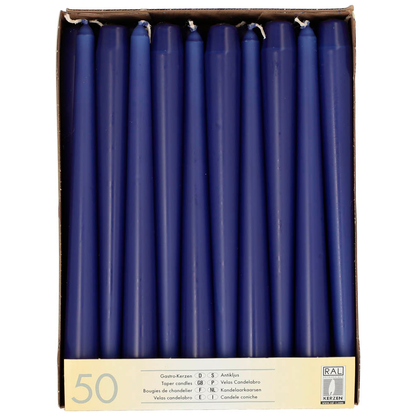 Artikelbild für STARPAK Kerzen dunkelblau, 50 St., Artikelnummer 683237