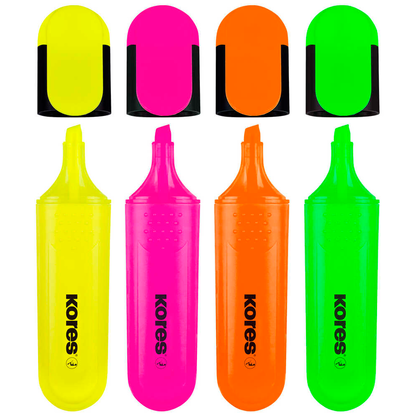 Artikelbild für Kores® Brightliner Textmarker farbsortiert, 4 St., Artikelnummer 766743