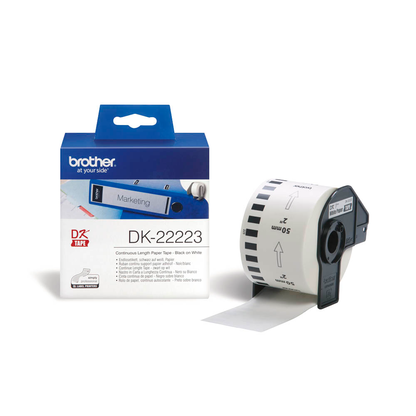 Artikelbild für brother Endlospapierrolle für Etikettendrucker DK22223 weiß, 50,0 mm, 1 x 1 Etiketten, Artikelnummer 556365