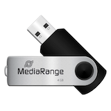 Artikelbild 1 für MediaRange USB-Stick schwarz, silber 4 GB, 1 St., Artikelnummer 435673