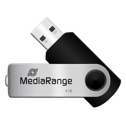 Artikelbild für MediaRange USB-Stick schwarz, silber 4 GB, 1 St., Artikelnummer 435673