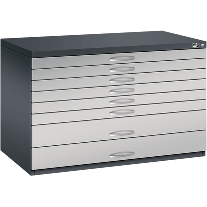 Artikelbild 4 für CP 7100 Planschrank schwarzgrau, weißaluminium 8 Schubladen 110,0 x 76,5 x 76,0 cm, 1 St., Artikelnummer 682411