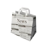 Artikelbild 1 für PAPSTAR Papier-Tragetaschen Newsprint weiß 26,0 x 25,0 cm, 50 St., Artikelnummer 466934