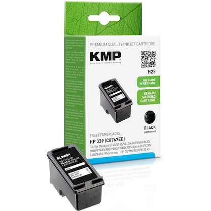 Artikelbild für KMP H25 schwarz Druckerpatrone kompatibel zu HP 339 (C8767E), Artikelnummer 164319