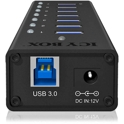 Artikelbild 3 für RaidSonic ICY BOX® USB-Hub IB-AC618 7-fach schwarz, Artikelnummer 394993