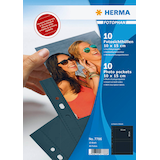 Artikelbild 1 für HERMA Fotosichthüllen Fotophan 10x15 cm schwarz genarbt, 10 St., Artikelnummer 702581