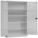 Artikelbild 1 für ClassiX Stahlschrank X-530380 lichtgrau 4 Fachböden 120,0 x 60,0 x 194,5 cm, aufgebaut, 1 St., Artikelnummer 184107