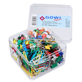 Artikelbild 1 für Gowi Büroklammern Sortimentbox 416 teilig farbsortiert kunststoffüberzogen, 416 St., Artikelnummer 271781