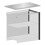 Artikelbild 1 für SCHULTE Thekenmodul MULTIplus Endmodul mit Arbeitsplatte, schwarz 105,6 x 78,0 x 103,5 cm, Artikelnummer 627028