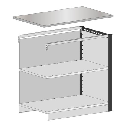 Artikelbild für SCHULTE Thekenmodul MULTIplus Endmodul mit Arbeitsplatte, schwarz 105,6 x 78,0 x 103,5 cm, Artikelnummer 627028