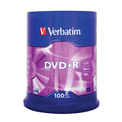 Artikelbild 2 für verbatim DVD+R 4,7 GB, 100 St., Artikelnummer 264299