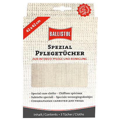Artikelbild für BALLISTOL Spezial Pflegetücher Baumwolle 60 °C waschbar, 3 St., Artikelnummer 240982