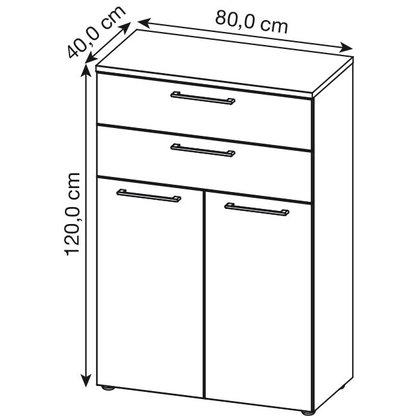 Artikelbild 2 für GERMANIA Aktenschrank Agenda Home, 4233-564 grafit, grandson-eiche 1 Fachboden 80,0 x 40,0 x 120,0 cm, Artikelnummer 121634