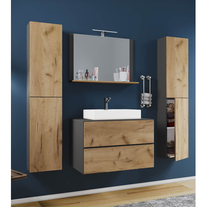 Artikelbild 6 für VCM my bath Badmöbel-Set 5-teilig Lendas XL 915302 honig-eiche, anthrazit 127,0 x 52,0 x 150,0 cm, Artikelnummer 390581
