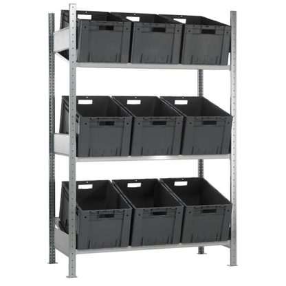 Artikelbild für SCHULTE Schrägbodenregal L MULTIplus150 13697 lichtgrau 100,0 x 60,0 x 200,0 cm, Artikelnummer 626103