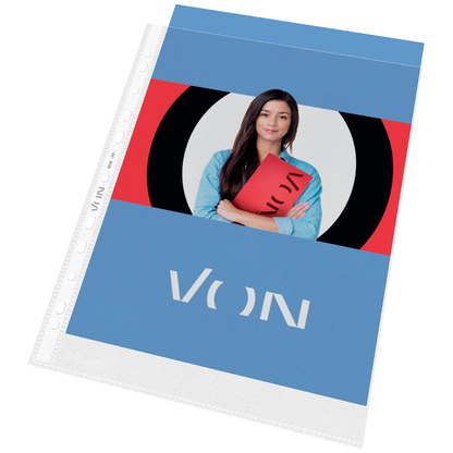 Artikelbild 4 für VON LEITZ Prospekthüllen DIN A4 transparent genarbt 0,065 mm, 100 St., Artikelnummer 635419