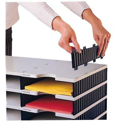 Artikelbild 3 für styro Sortierstation Styrodoc grau/schwarz mit 18 Fächern, Artikelnummer 435784