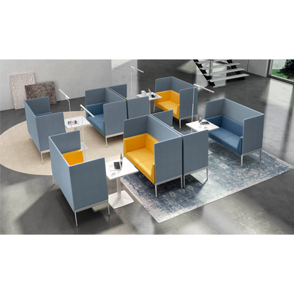 Artikelbild 6 für Quadrifoglio 2-Sitzer Besprechungsecke Accord gelb, grau weiß Stoff 156,0 x 68,0 x 124,0 cm, 1 St., Artikelnummer 462438